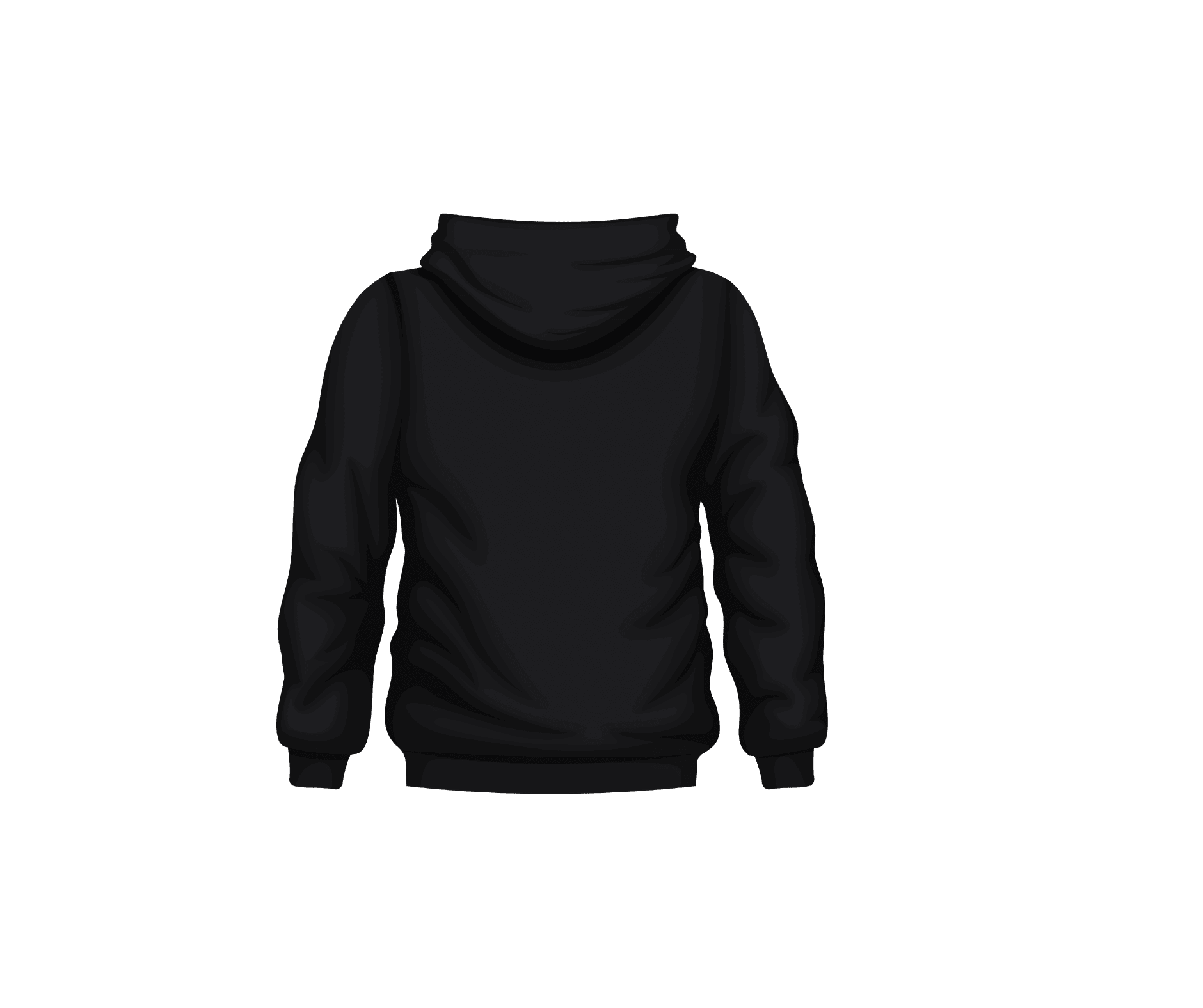 Black hooded sweatshirt